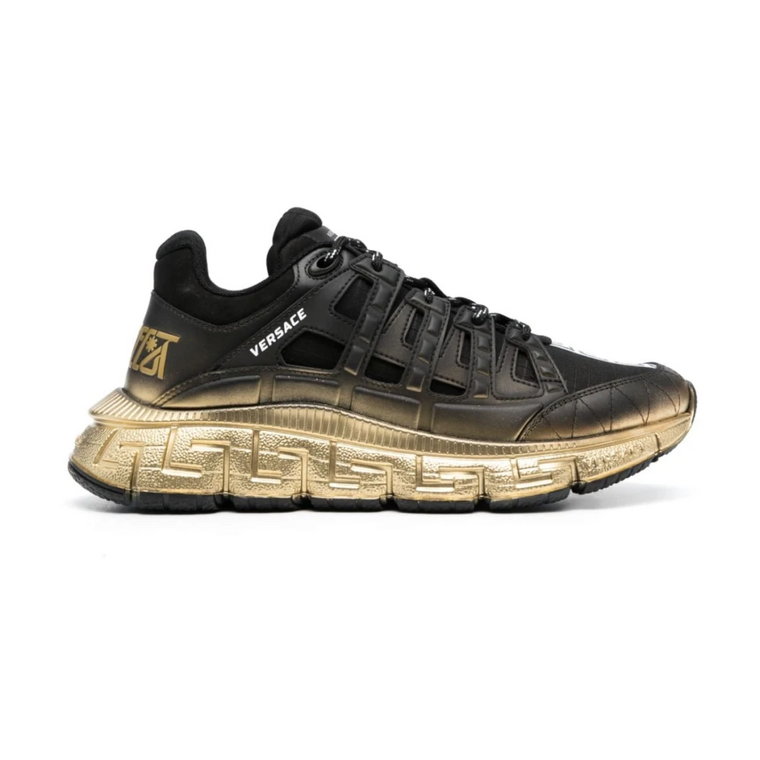 Czarne Sneakersy dla Mężczyzn Aw23 Versace