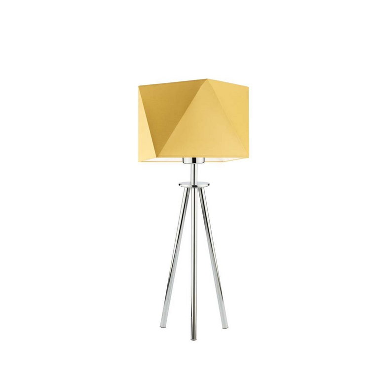 Lampka nocna LYSNE Soveto, 60 W, E27, musztardowa/chrom, 50x23 cm