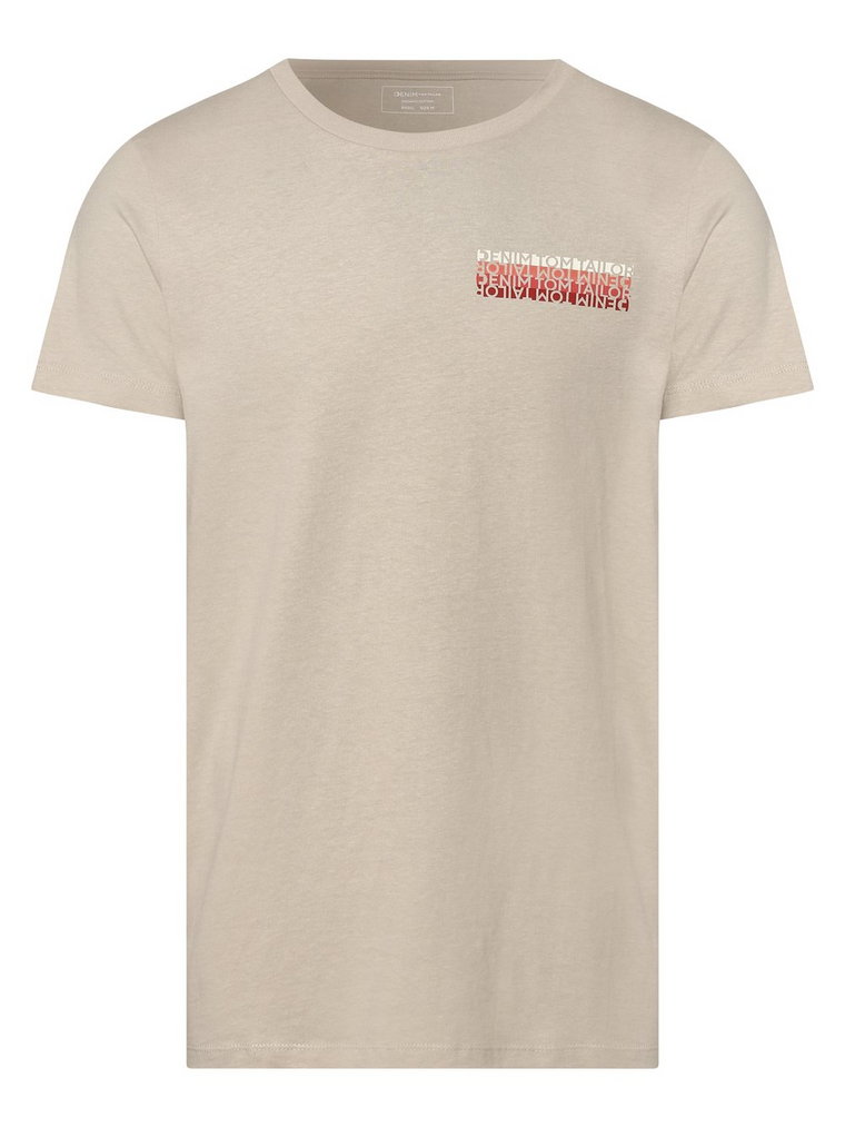 Tom Tailor Denim - T-shirt męski, beżowy|szary
