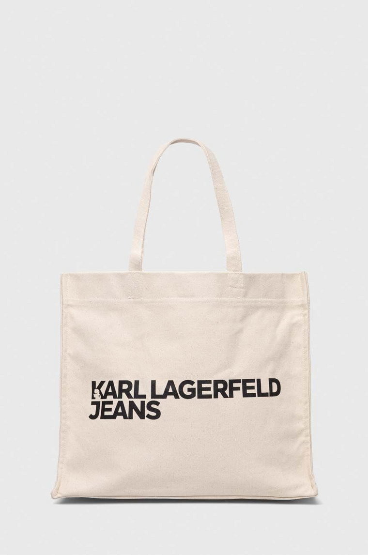 Karl Lagerfeld Jeans torebka kolor beżowy