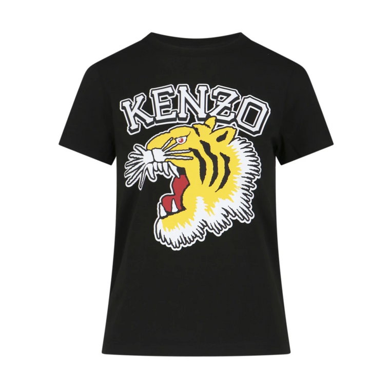 Tiger Varsity T-shirt Czarny Wielokolorowy Kenzo