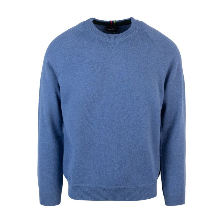 Sweter z czystej wełny merino z wykończeniem w żebrowanie PS By Paul Smith