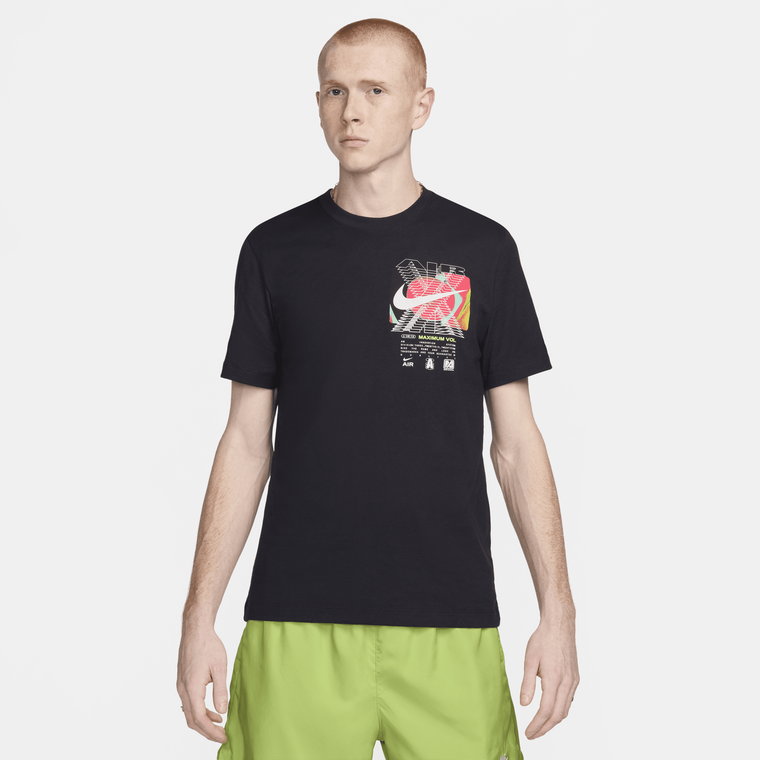 Męski T-shirt z półokrągłym dekoltem Nike Sportswear - Czerń