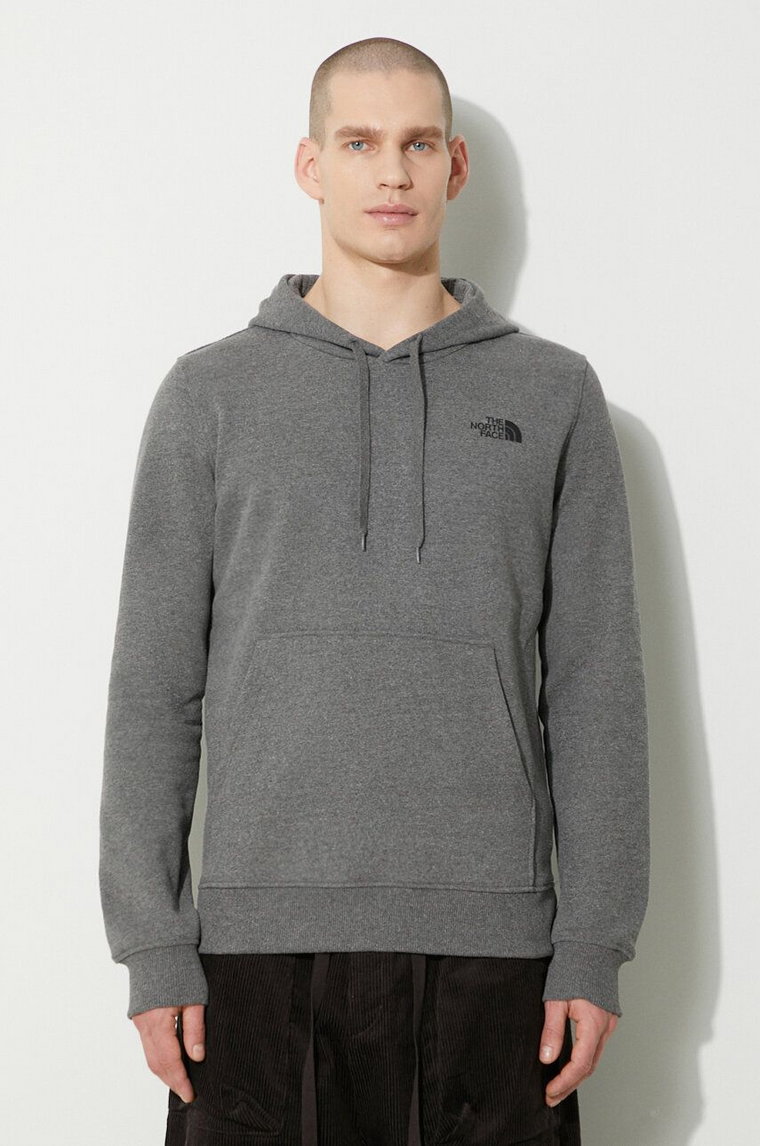 The North Face bluza M Simple Dome Hoodie męska kolor szary z kapturem z nadrukiem NF0A7X1JDYY1