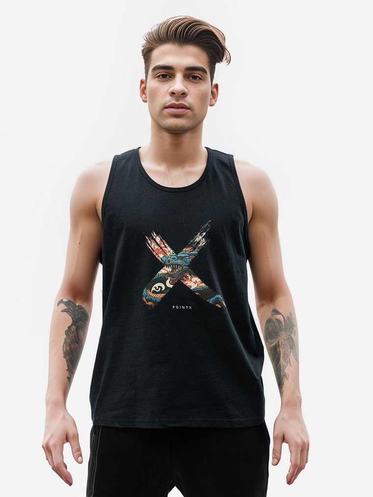 Tank Top Męski Czarny Point X Dragon