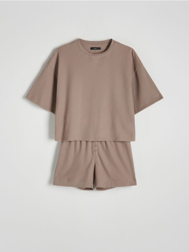 Reserved - Dwuczęściowa piżama - fioletowy