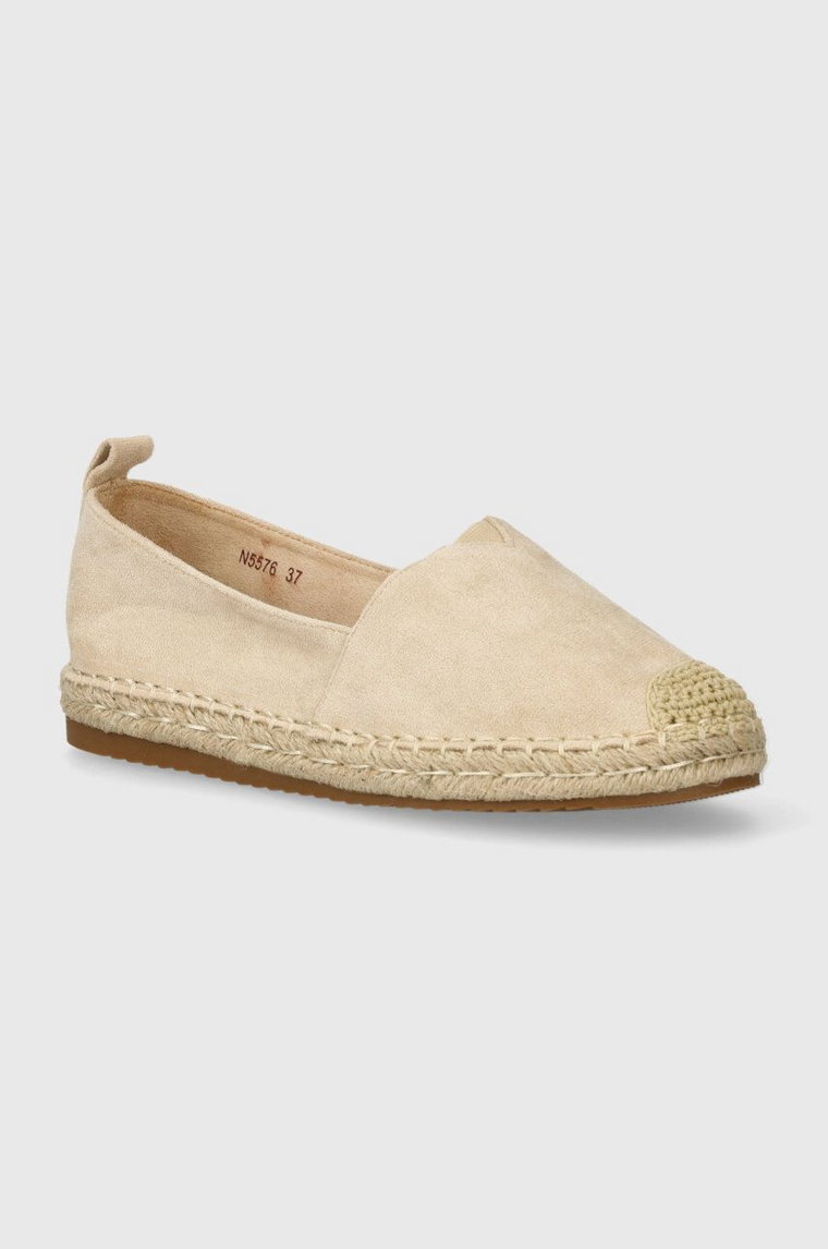 Answear Lab espadryle kolor beżowy