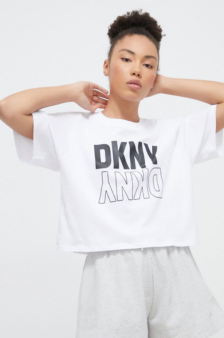 Dkny t-shirt bawełniany damski kolor biały DP2T8559