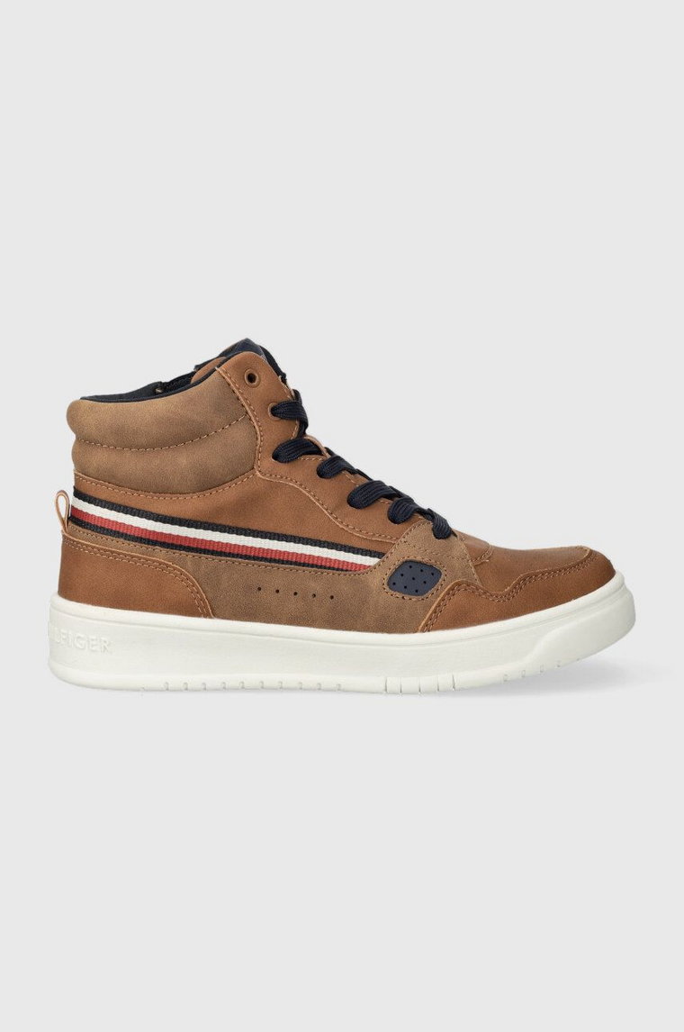 Tommy Hilfiger sneakersy dziecięce kolor brązowy