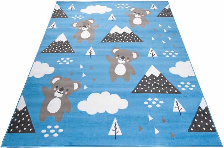 Niebieski dziecięcy dywan w misie koala - Jomi 3X