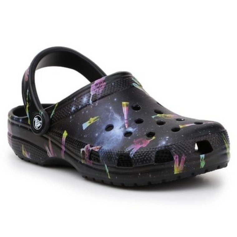 Klapki Crocs Classic Out Of This World Ii Jr 206818-001 czarne różowe żółte