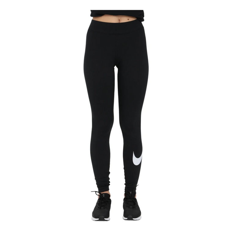 Czarne Legginsy Swoosh Nike