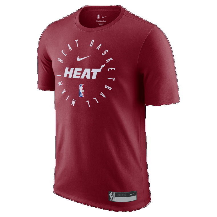 T-shirt męski NBA Nike Dri-FIT Miami Heat - Czerwony