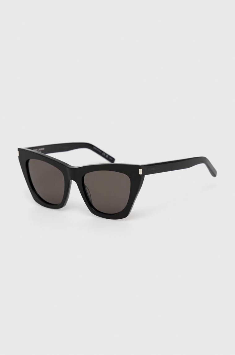 Saint Laurent okulary przeciwsłoneczne damskie kolor czarny SL 214 KATE