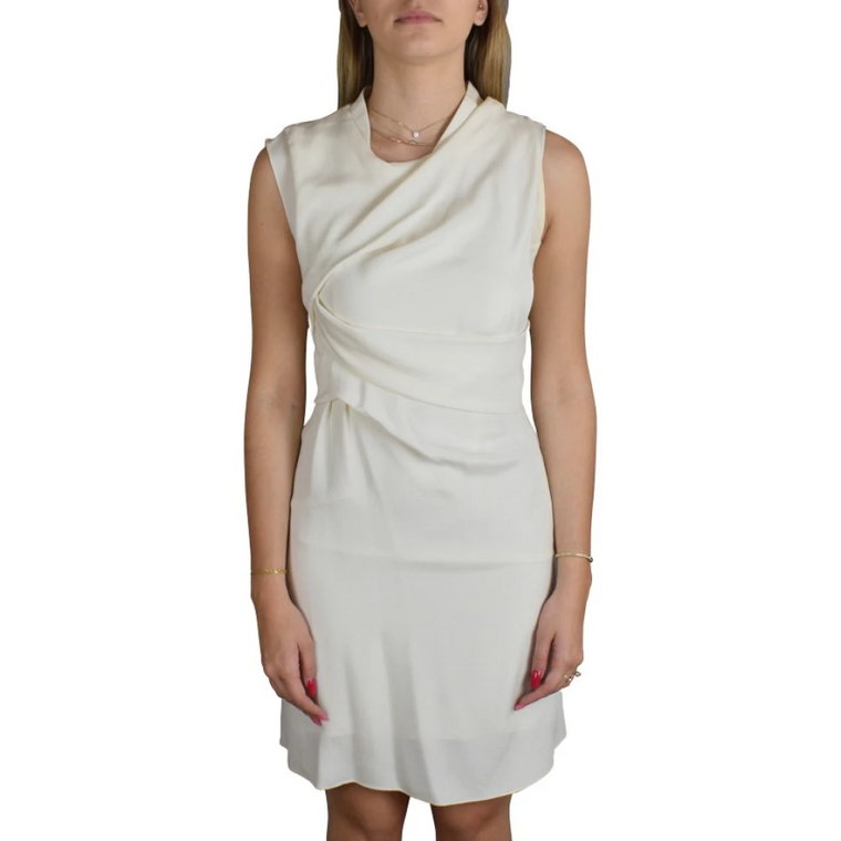 Jedwabna Sukienka z Twillu w Kolorze Białym - Statement Piece Balenciaga