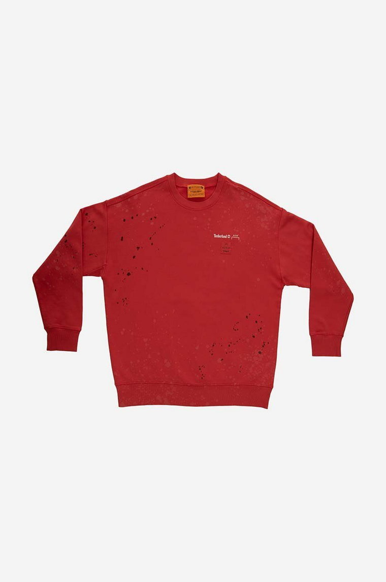 A-COLD-WALL* bluza bawełniana x Timberland męska kolor czerwony wzorzysta A6PGW852-VOLTRED