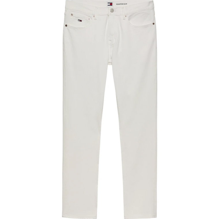 Białe jeansy slim fit z bawełny stretch Tommy Jeans