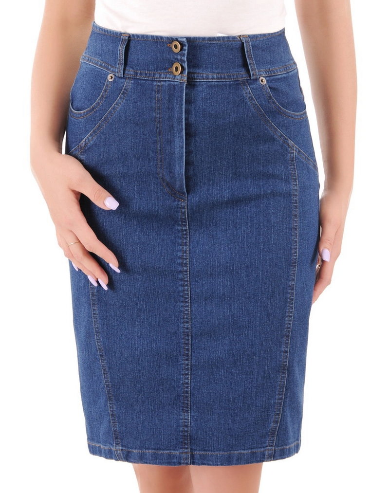 Spódnica jeansowa z kieszeniami 37770