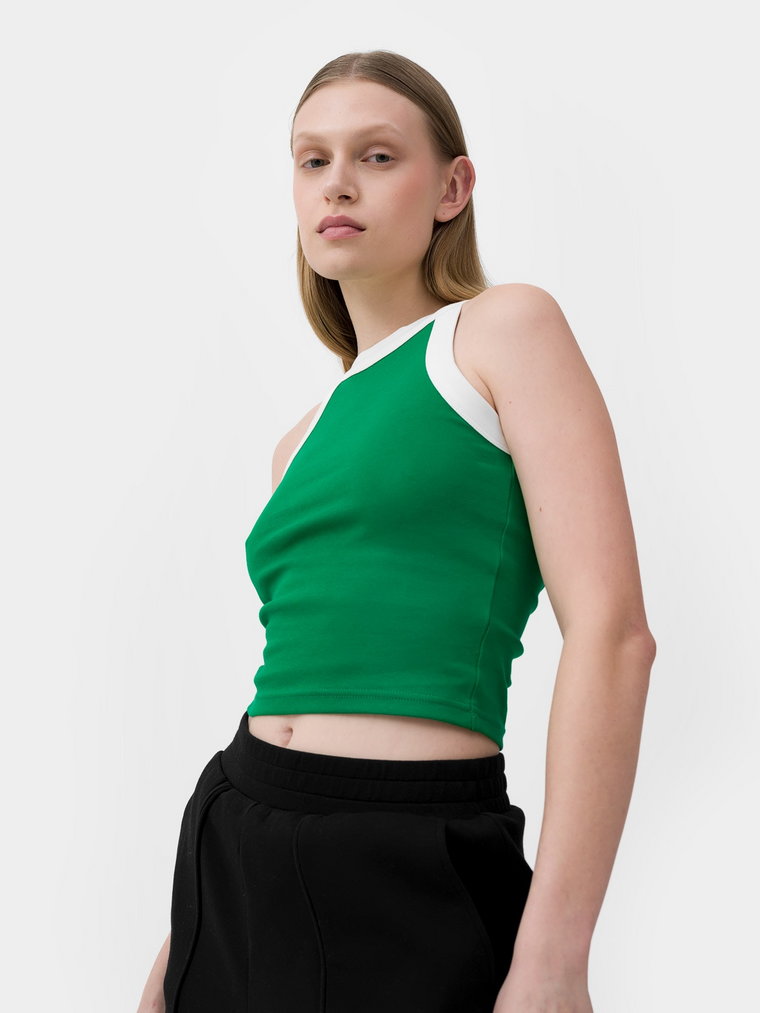 Crop-top z bawełny organicznej damski