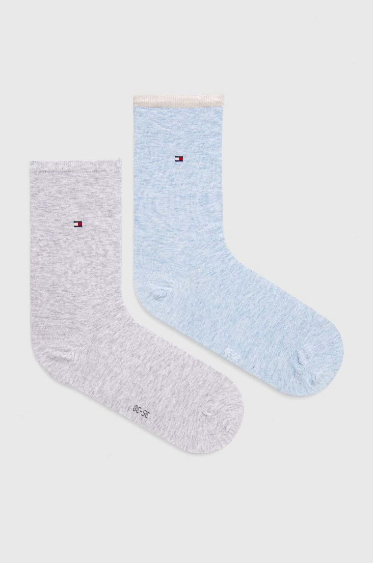 Tommy Hilfiger skarpetki 2-pack damskie kolor niebieski 371221.