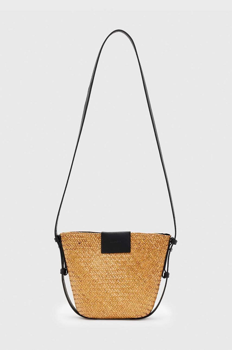 AllSaints torebka EBRO STRAW CROSSBODY kolor żółty WB581Y