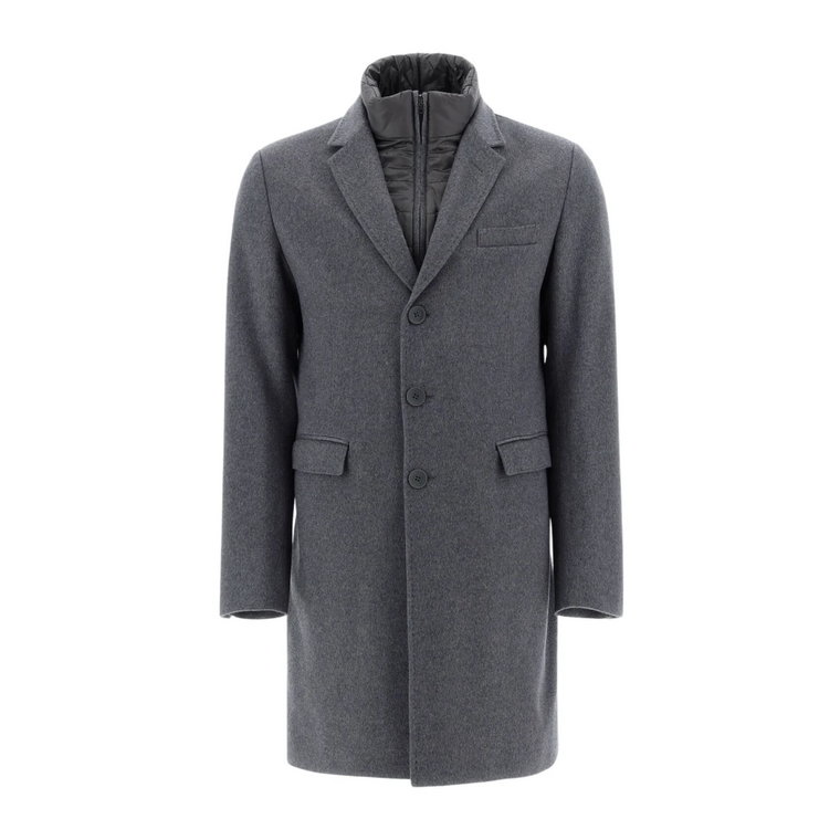 Stylowy Single-Breasted Coat dla Mężczyzn Herno