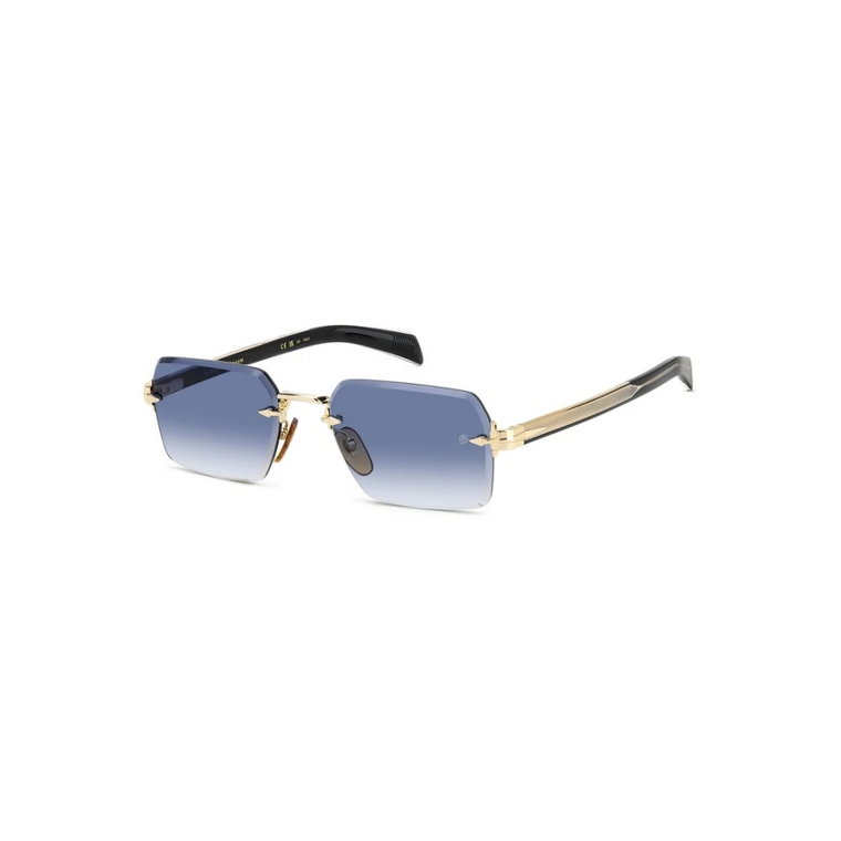 Złoto Czarny Dk Niebieski Okulary przeciwsłoneczne Eyewear by David Beckham
