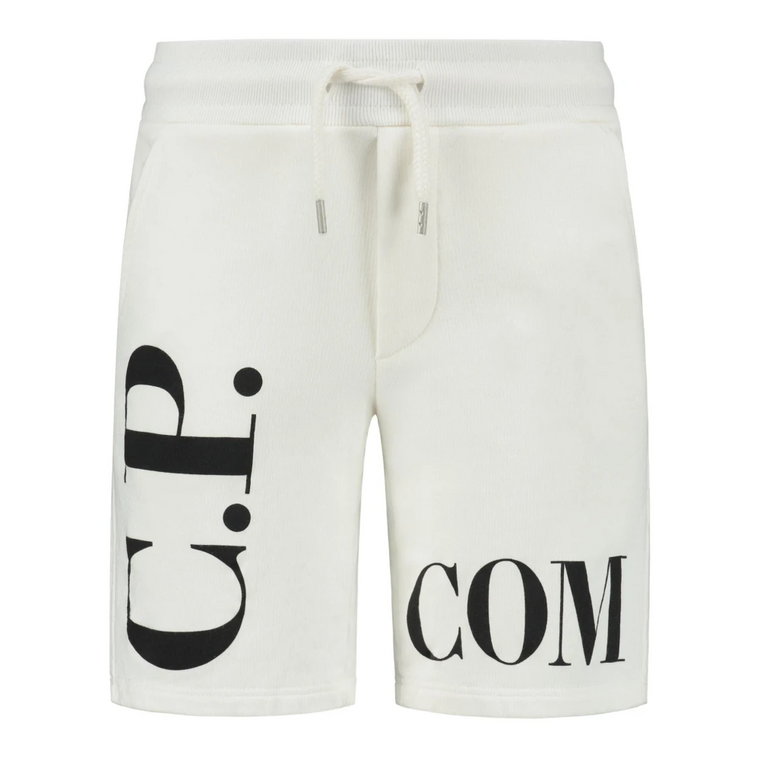 Białe stylowe szorty dla chłopców C.p. Company
