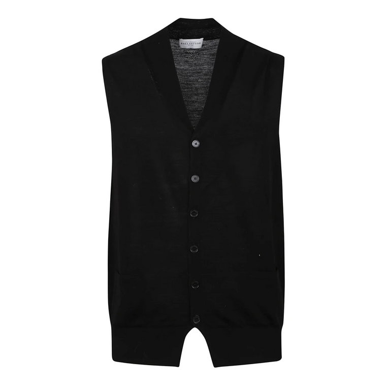 Czarny V Neck Gilet Ballantyne