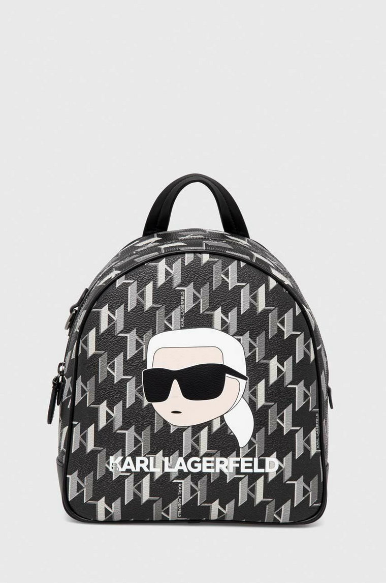 Karl Lagerfeld plecak damski kolor czarny mały wzorzysty