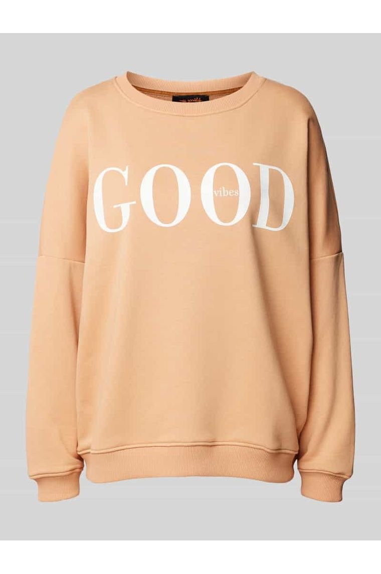 Bluza z nadrukiem z napisem model Good Vibes