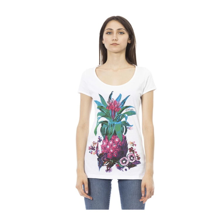 T-shirt z nadrukiem na plażę Just Cavalli