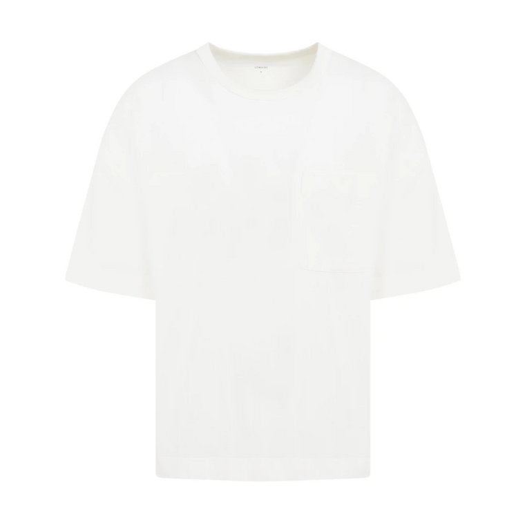 Biała Koszulka z Bawełny i Lnu Lemaire