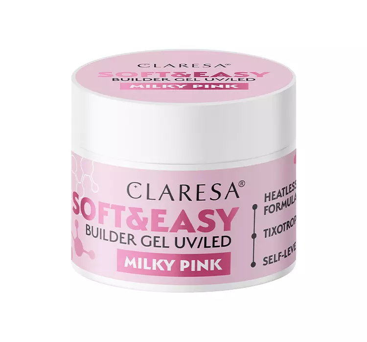 CLARESA SOFT & EASY ŻEL BUDUJĄCY UV/LED MILKY PINK 45G