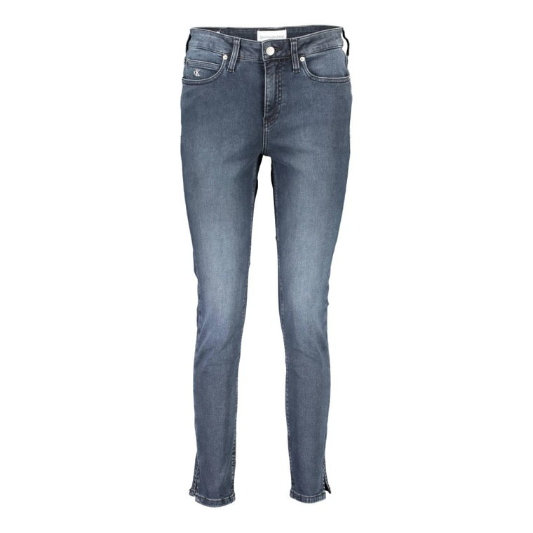 Niebieskie Damskie Jeansy Skinny Calvin Klein