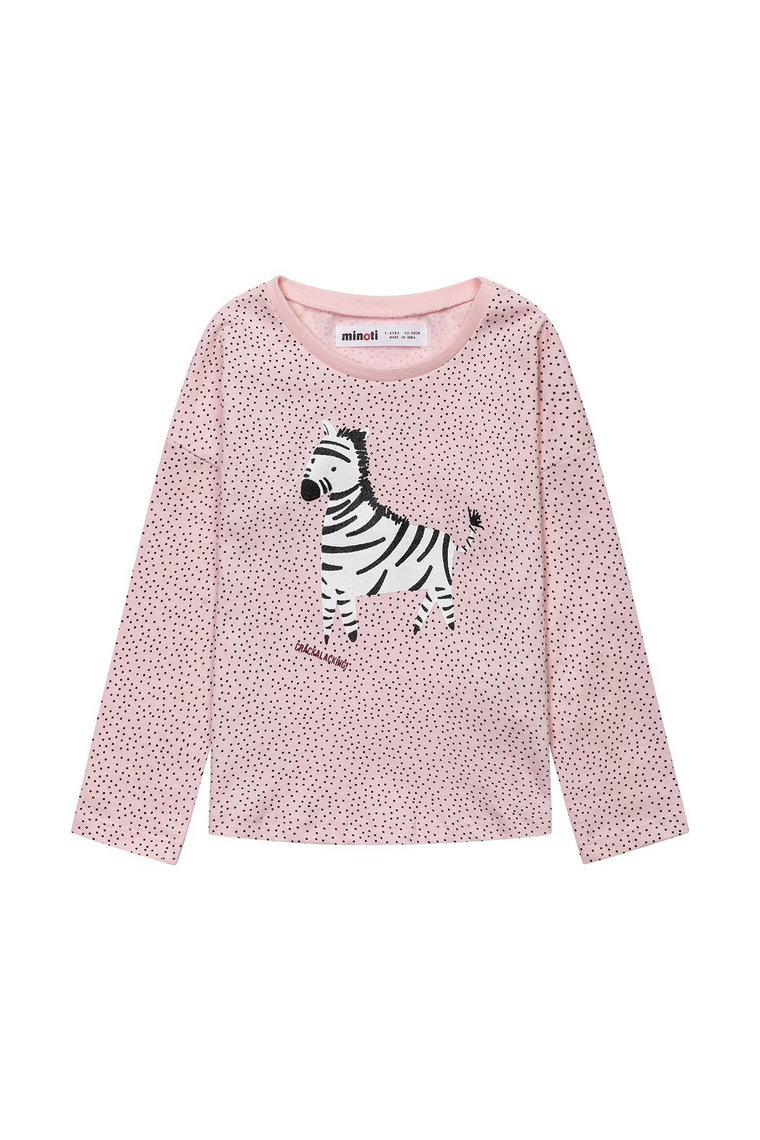 Bluzka dziewczęca bawełniana z zebrą