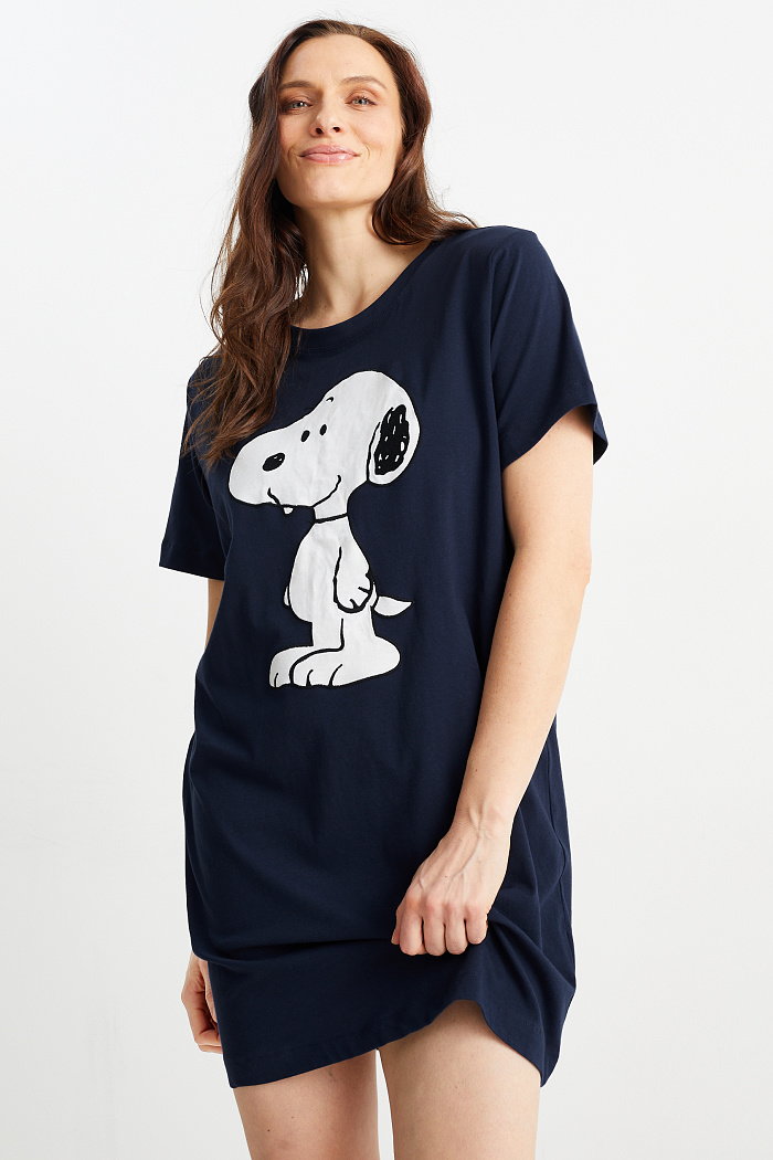 C&A Koszula nocna-Snoopy, Niebieski, Rozmiar: M