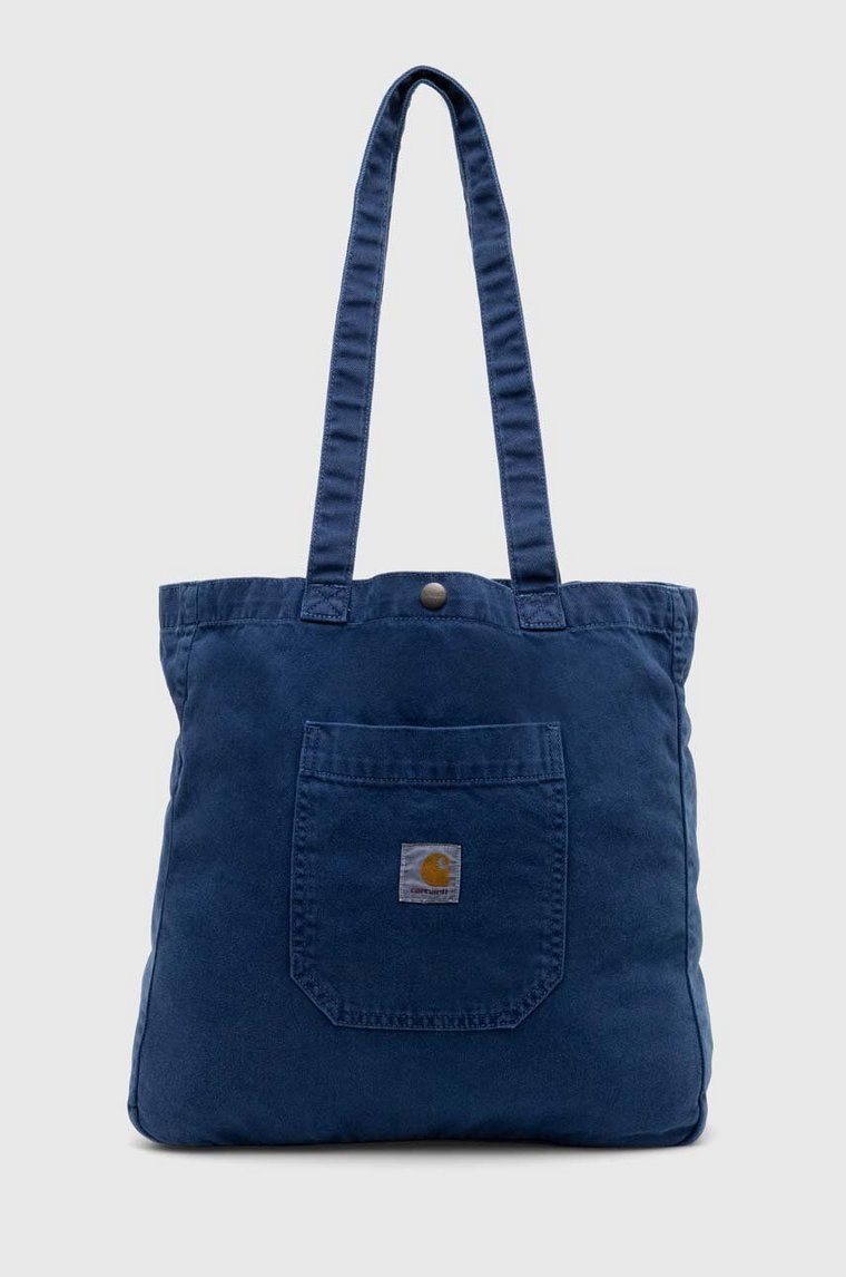 Carhartt WIP torebka bawełniana Garrison Tote kolor granatowy I033157.1ZF4J