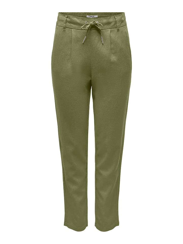 ONLY Spodnie "Caro-Poptrash" w kolorze oliwkowym