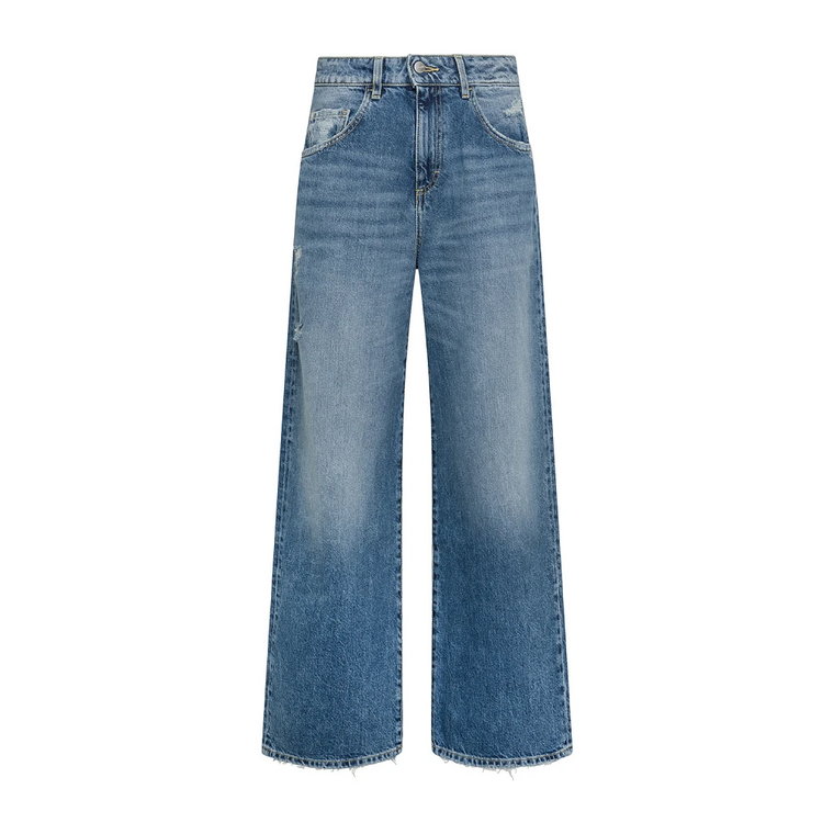 Poppy Wide-Leg Jeans Niebieski Denim Icon Denim