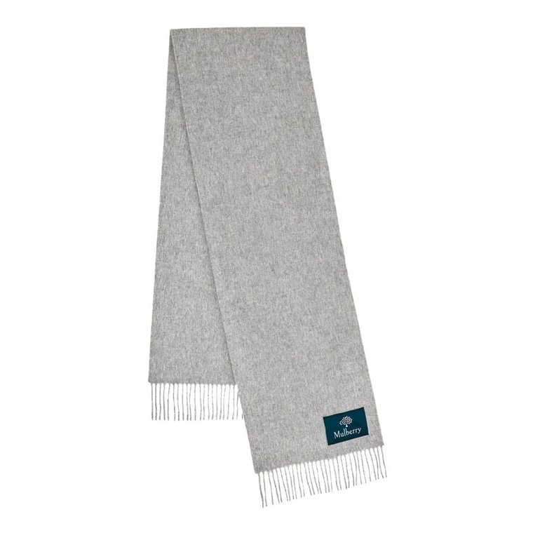 Small Solid Scarf, Light Grey Melange Mulberry