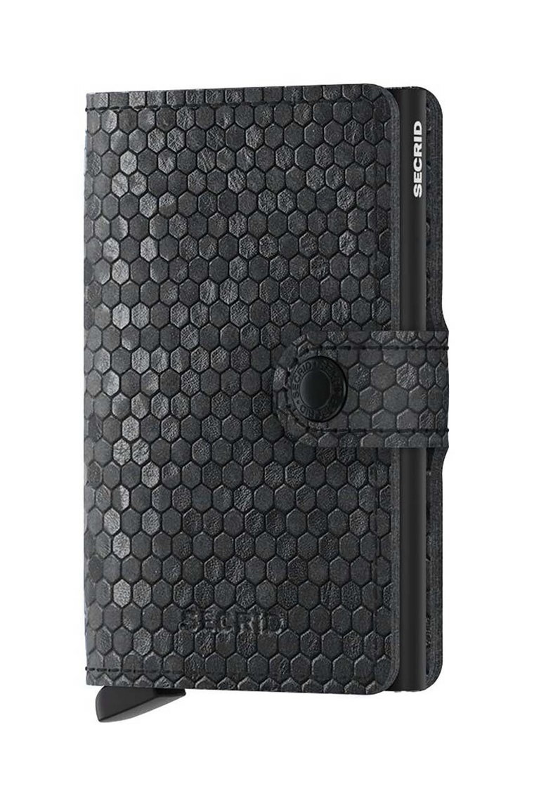 Secrid portfel skórzany Miniwallet Hexagon Black kolor czarny