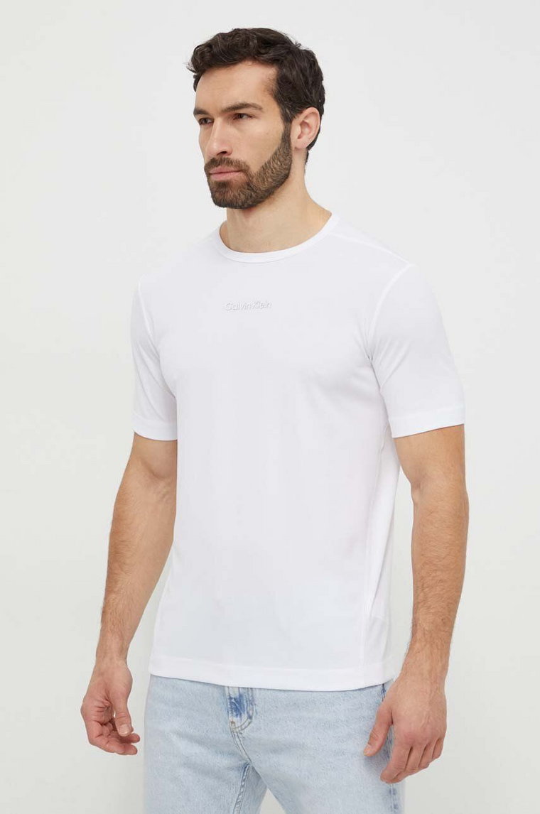 Calvin Klein Performance t-shirt treningowy kolor biały gładki