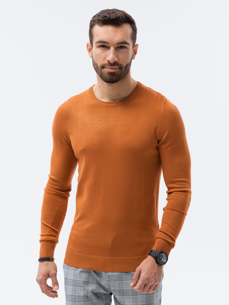 Elegancki sweter męski - camel V12 E177