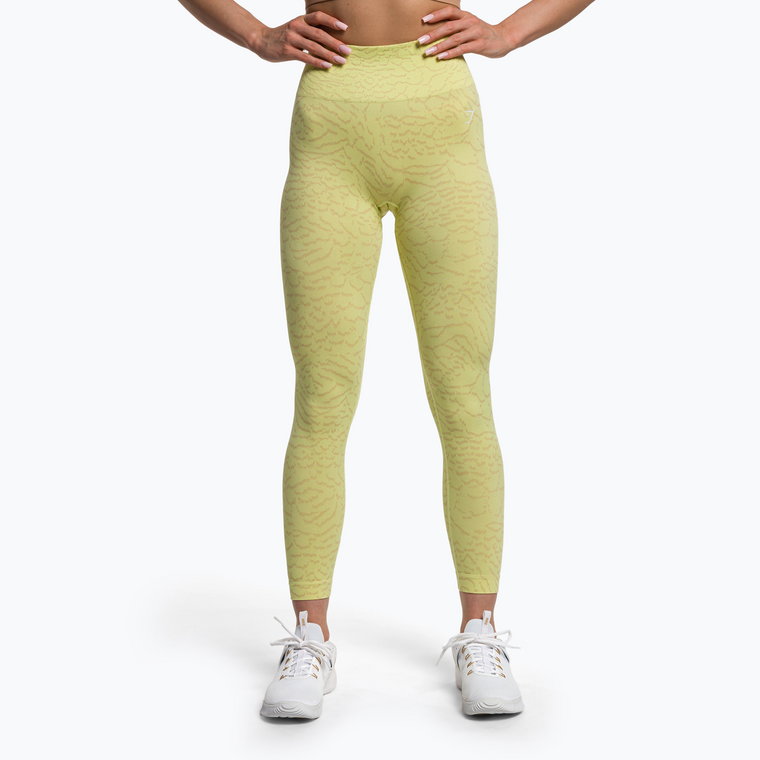 Legginsy treningowe damskie Gymshark Adapt Animal Seamless firefly green