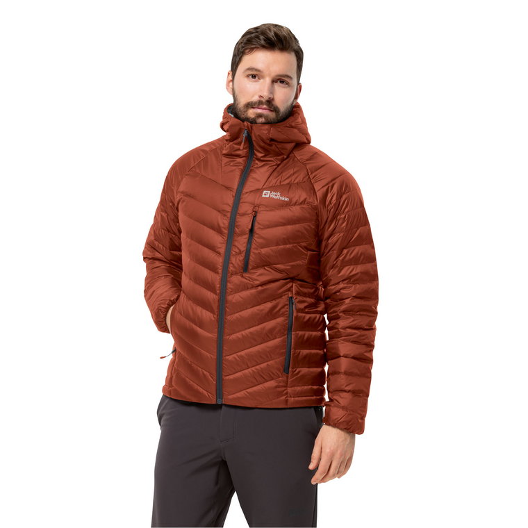 Męska kurtka puchowa Jack Wolfskin PASSAMANI DOWN HOODY M carmine - XXL