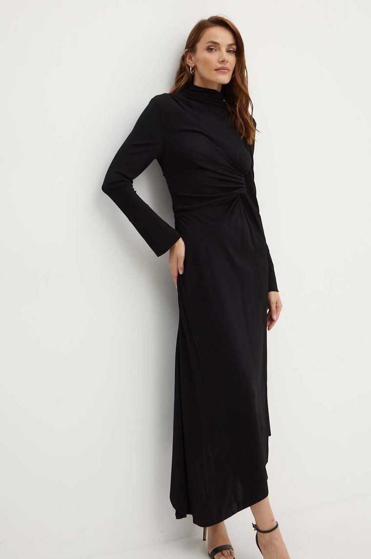 Victoria Beckham sukienka kolor czarny maxi rozkloszowana 1124JDR005085A