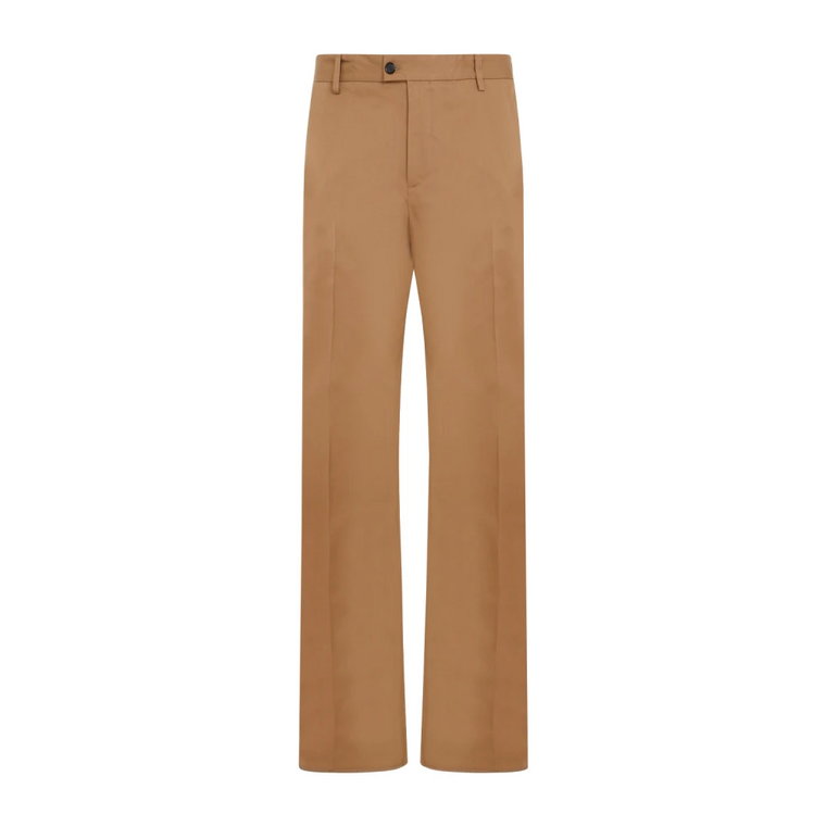 Bogate Camel Camera Strap Chino Spodnie Alexander McQueen