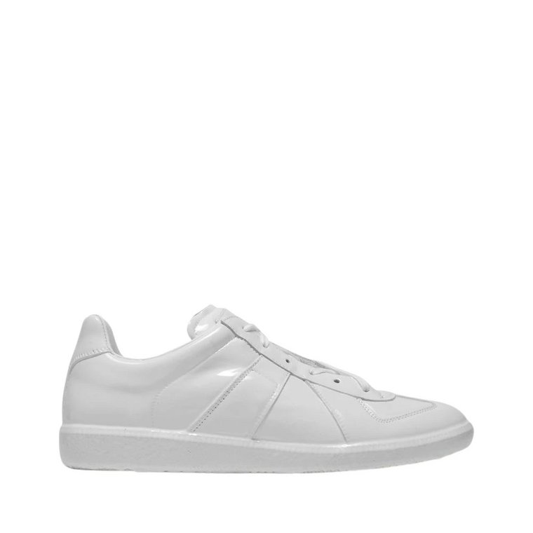 Białe skórzane niskie buty Replica Maison Margiela
