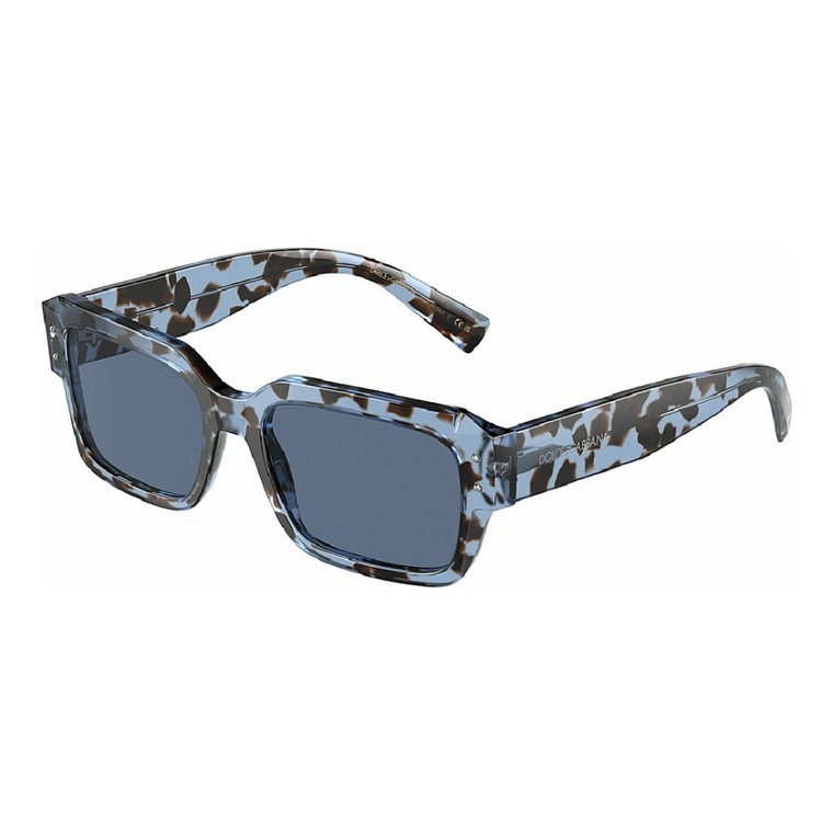 Niebieskie okulary przeciwsłoneczne z ciemnoniebieskimi szkłami Dolce & Gabbana